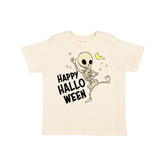 Inktastic Happy Halloween with Dancing Skeleton Boys or Girls Toddler T-Shirt