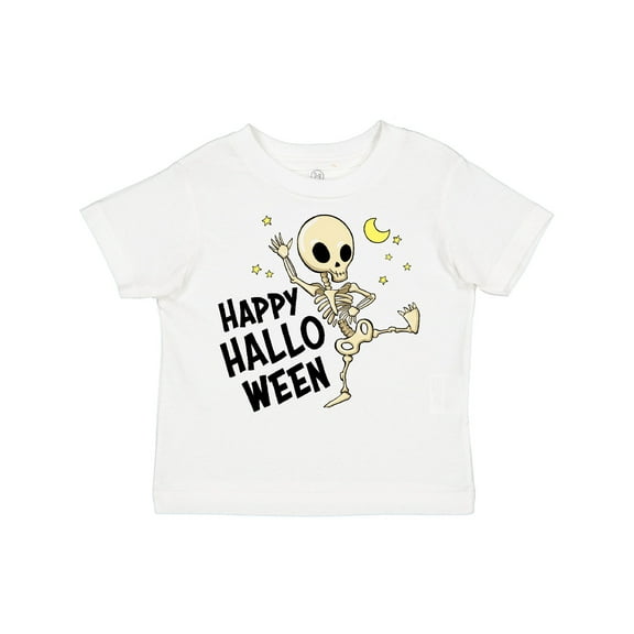 Inktastic Happy Halloween with Dancing Skeleton Boys or Girls Toddler T-Shirt