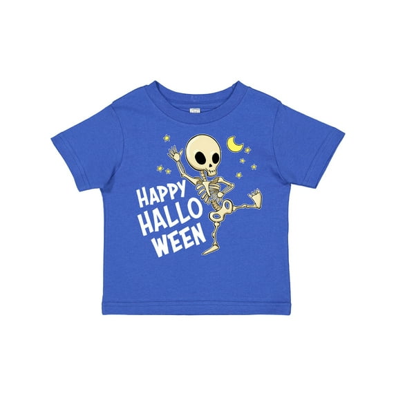 Inktastic Happy Halloween with Dancing Skeleton Boys or Girls Toddler T-Shirt