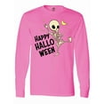 thumbnail image 1 of Inktastic Happy Halloween with Dancing Skeleton Long Sleeve T-Shirt, 1 of 5