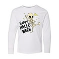 thumbnail image 1 of Inktastic Happy Halloween with Dancing Skeleton Long Sleeve Youth T-Shirt, 1 of 5