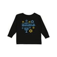 thumbnail image 1 of Inktastic Happy Hannukkah with Star and Menorah Boys or Girls Long Sleeve Toddler T-Shirt, 1 of 5