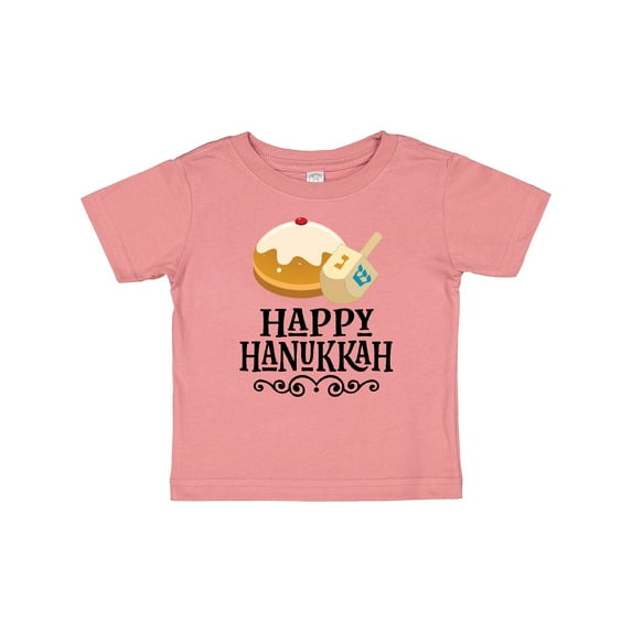 Inktastic Happy Hanukkah Dreidel Donut Boys or Girls Baby T-Shirt