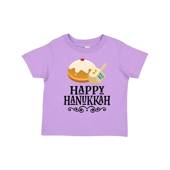 Inktastic Happy Hanukkah Dreidel Donut Boys or Girls Toddler T-Shirt