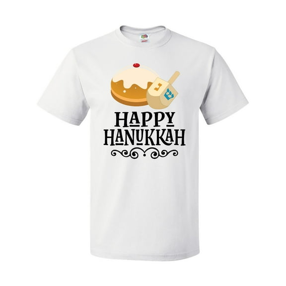 Inktastic Happy Hanukkah Dreidel Donut T-Shirt