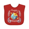 thumbnail image 1 of Inktastic Happy Hanukkah Dreidel and Laurels Boys or Girls Baby Bib, 1 of 4