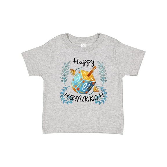 Inktastic Happy Hanukkah Dreidel and Laurels Boys or Girls Baby T-Shirt
