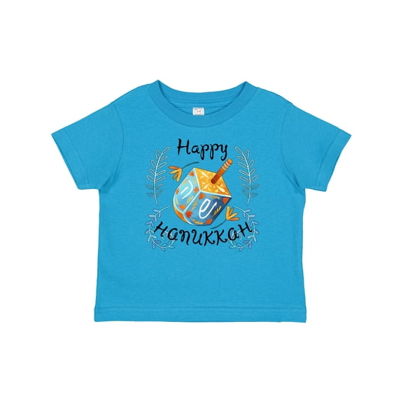 Inktastic Happy Hanukkah Dreidel and Laurels Boys or Girls Baby T-Shirt