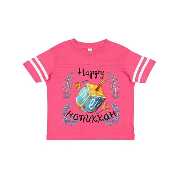 Inktastic Happy Hanukkah Dreidel and Laurels Boys or Girls Toddler T-Shirt