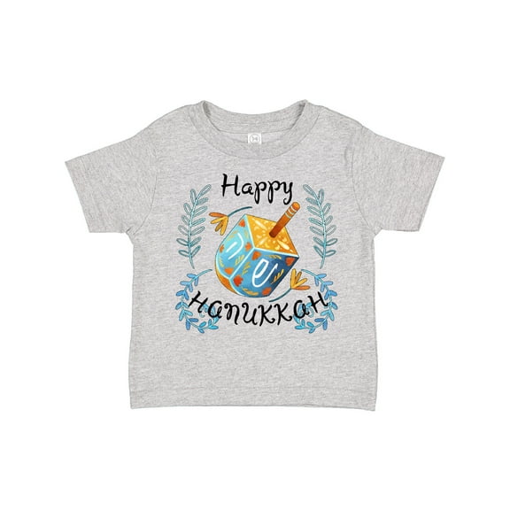 Inktastic Happy Hanukkah Dreidel and Laurels Boys or Girls Toddler T-Shirt