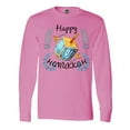 thumbnail image 1 of Inktastic Happy Hanukkah Dreidel and Laurels Long Sleeve T-Shirt, 1 of 5