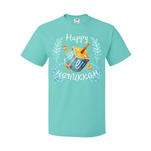 Inktastic Happy Hanukkah Dreidel and Laurels T-Shirt