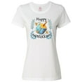 thumbnail image 1 of Inktastic Happy Hanukkah Dreidel and Laurels Women's T-Shirt, 1 of 5