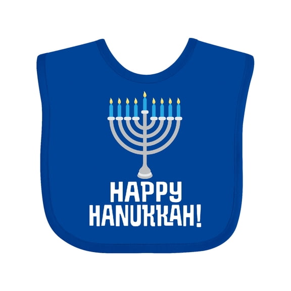 Inktastic Happy Hanukkah Menorah Boys or Girls Baby Bib