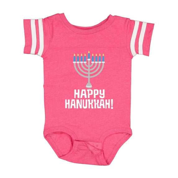 Inktastic Happy Hanukkah Menorah Boys or Girls Baby Bodysuit