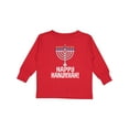 thumbnail image 1 of Inktastic Happy Hanukkah Menorah Boys or Girls Long Sleeve Toddler T-Shirt, 1 of 5