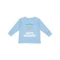 thumbnail image 1 of Inktastic Happy Hanukkah Menorah Boys or Girls Long Sleeve Toddler T-Shirt, 1 of 5