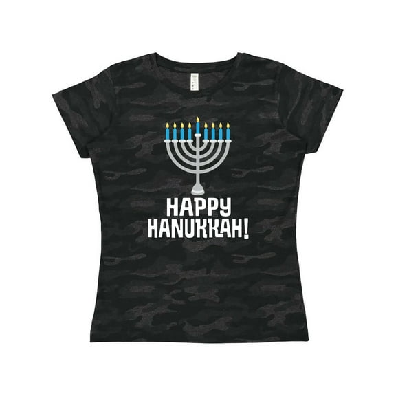 Inktastic Happy Hanukkah Menorah Women's T-Shirt