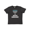 thumbnail image 1 of Inktastic Happy Hanukkah Menorah Youth T-Shirt, 1 of 5