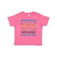 thumbnail image 1 of Inktastic Happy Hanukkah Sweater Style Design with Menorah and Dreidel Boys or Girls Baby T-Shirt, 1 of 5
