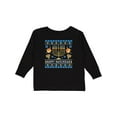 thumbnail image 1 of Inktastic Happy Hanukkah Sweater Style Design with Menorah and Dreidel Boys or Girls Long Sleeve Toddler T-Shirt, 1 of 5