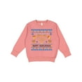 thumbnail image 1 of Inktastic Happy Hanukkah Sweater Style Design with Menorah and Dreidel Toddler Sweatshirt, 1 of 4