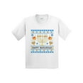 thumbnail image 1 of Inktastic Happy Hanukkah Sweater Style Design with Menorah and Dreidel Youth T-Shirt, 1 of 5