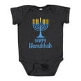 thumbnail image 1 of Inktastic Happy Hanukkah with Blue Menorah Boys or Girls Baby Bodysuit, 1 of 5