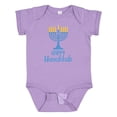 thumbnail image 1 of Inktastic Happy Hanukkah with Blue Menorah Boys or Girls Baby Bodysuit, 1 of 5