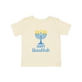 thumbnail image 1 of Inktastic Happy Hanukkah with Blue Menorah Boys or Girls Baby T-Shirt, 1 of 5
