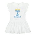 thumbnail image 1 of Inktastic Happy Hanukkah with Blue Menorah Girls Baby Dress, 1 of 5