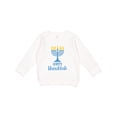 thumbnail image 1 of Inktastic Happy Hanukkah with Blue Menorah Toddler Sweatshirt, 1 of 4