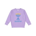 thumbnail image 1 of Inktastic Happy Hanukkah with Blue Menorah Toddler Sweatshirt, 1 of 4
