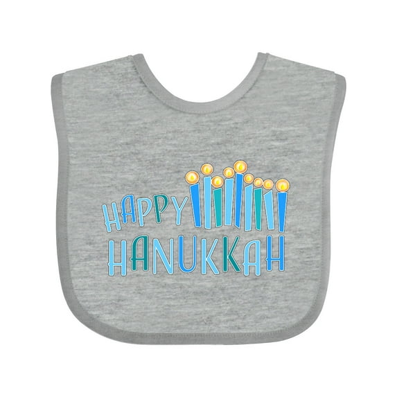 Inktastic Happy Hanukkah with Candles Boys or Girls Baby Bib