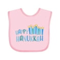 thumbnail image 1 of Inktastic Happy Hanukkah with Candles Boys or Girls Baby Bib, 1 of 4