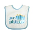 thumbnail image 1 of Inktastic Happy Hanukkah with Candles Boys or Girls Baby Bib, 1 of 4
