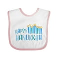 thumbnail image 1 of Inktastic Happy Hanukkah with Candles Boys or Girls Baby Bib, 1 of 4