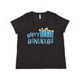 thumbnail image 1 of Inktastic Happy Hanukkah with Candles Women's Plus Size T-Shirt, 1 of 5