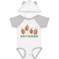 thumbnail image 1 of Inktastic Happy Hanukkah with Cute Dreidels Boys or Girls Baby Bodysuit, 1 of 5