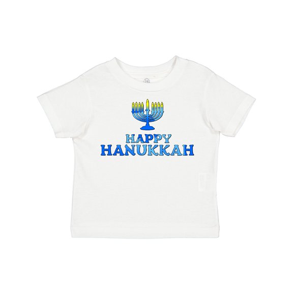 Inktastic Happy Hanukkah with Menorah Boys or Girls Toddler T-Shirt