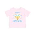 thumbnail image 1 of Inktastic Happy Hanukkah with Menorah and Stars Boys or Girls Baby T-Shirt, 1 of 5