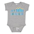 thumbnail image 1 of Inktastic Happy Hanukkah with candles Boys or Girls Baby Bodysuit, 1 of 5