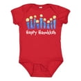 thumbnail image 1 of Inktastic Happy Hanukkah with lit candles Boys or Girls Baby Bodysuit, 1 of 5