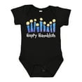 thumbnail image 1 of Inktastic Happy Hanukkah with lit candles Boys or Girls Baby Bodysuit, 1 of 5