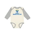 thumbnail image 1 of Inktastic Happy Hanukkah with menorah Boys or Girls Long Sleeve Baby Bodysuit, 1 of 5