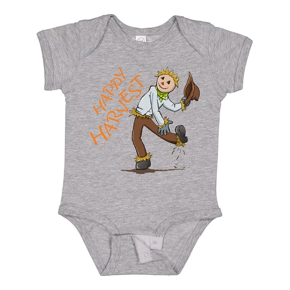 Inktastic Happy Harvest Scarecrow Boys or Girls Baby Bodysuit