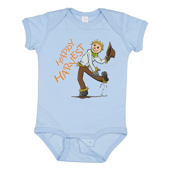 Inktastic Happy Harvest Scarecrow Boys or Girls Baby Bodysuit