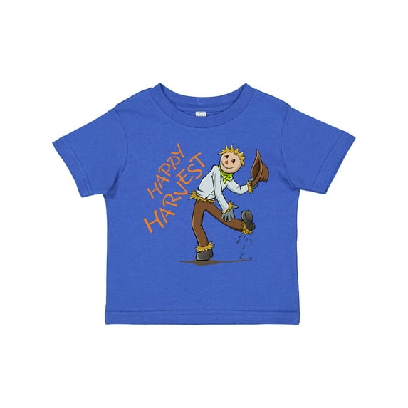 Inktastic Happy Harvest Scarecrow Boys or Girls Toddler T-Shirt