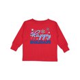 thumbnail image 1 of Inktastic Happy Holidays Blue Snowflakes Boys or Girls Long Sleeve Toddler T-Shirt, 1 of 5