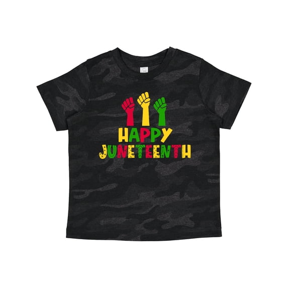Inktastic Happy Juneteenth Boys or Girls Toddler T-Shirt